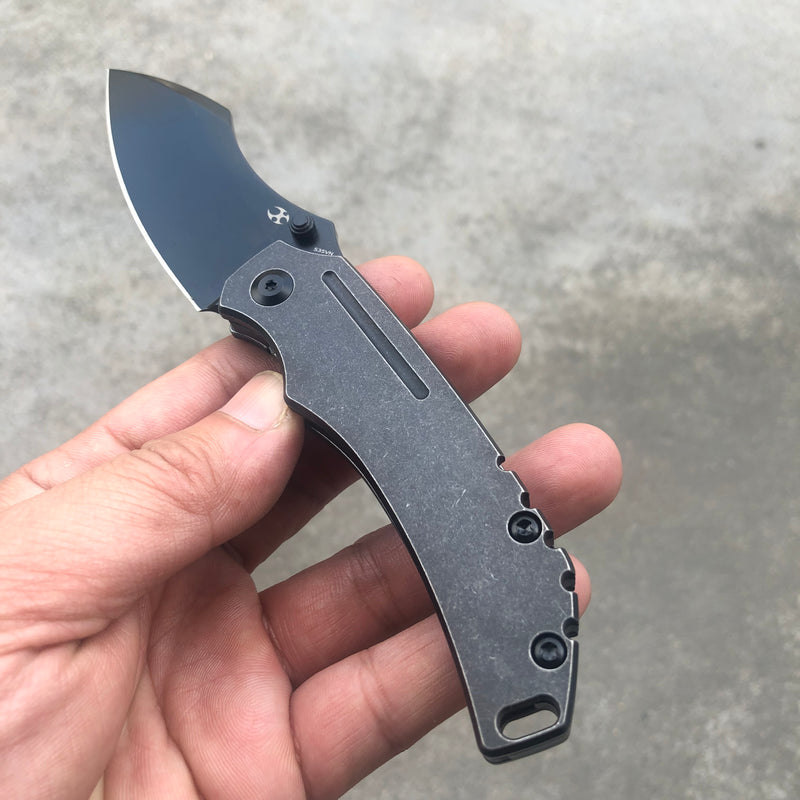 KANSEPT Pelican Edc Thumb Studs/Flipper Knife Coating 6AL4V Titanium Handle(3.0" CPM S35VN Blade)Kmaxrom Design- K1018A4