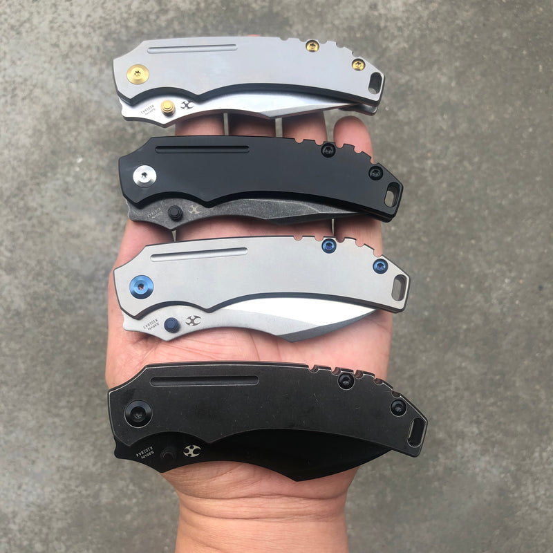 KANSEPT Pelican Edc Thumb Studs/Flipper Knife Coating 6AL4V Titanium Handle(3.0" CPM S35VN Blade)Kmaxrom Design- K1018A4