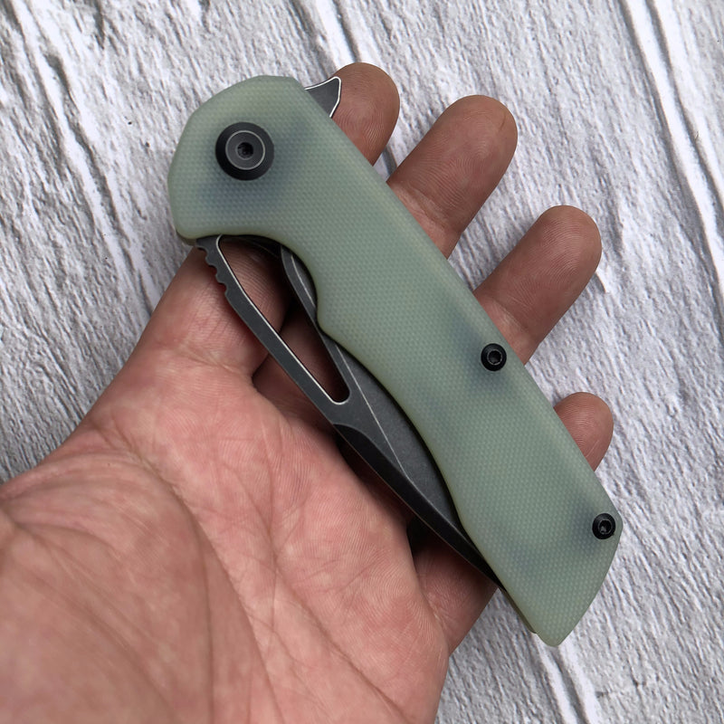 Kryo T1001A5 D2 Blade Jade G10 Handle with Kim Ning Design