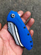 KTC3 T1031A3 Stonewashed 154CM Blade Dark Blue G10 Handle with Koch Tools Design