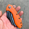 KTC3 T1031A4 Black TiCn Coated 154CM Blade Orange G10 Handle with Koch Tools Design