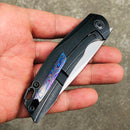 Mini Accipiter K2007A6 Under 3'' Front Flipper with Titanium Handle with Timascus Inlay S35Vn Blade