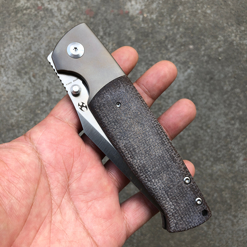 kaokari☆ KANSEPT Shikari K1027A2 CPM-20CV Blade Brown Micarta Handle with