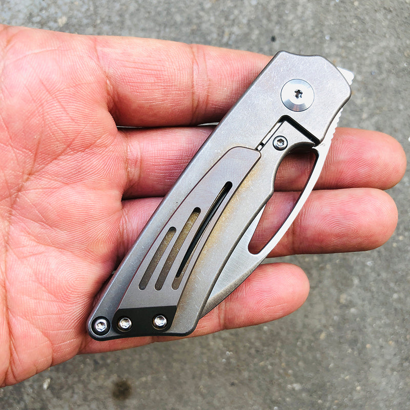 KANSEPT Goblin K2016A6 CPM-S35VN Blade and Titanium Handle with Holes Marshall Noble Design