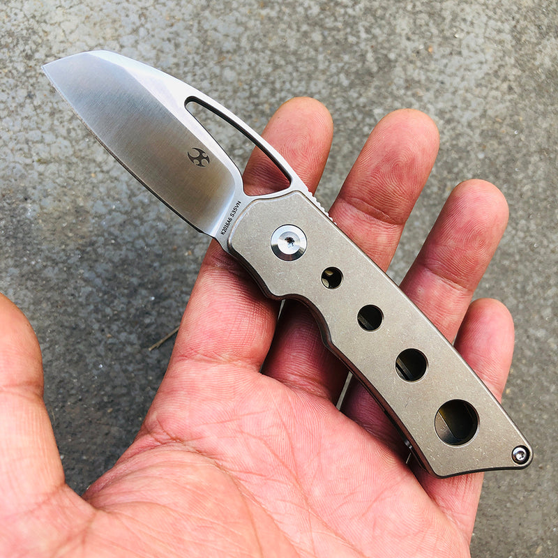 KANSEPT Goblin K2016A6 CPM-S35VN Blade and Titanium Handle with Holes Marshall Noble Design
