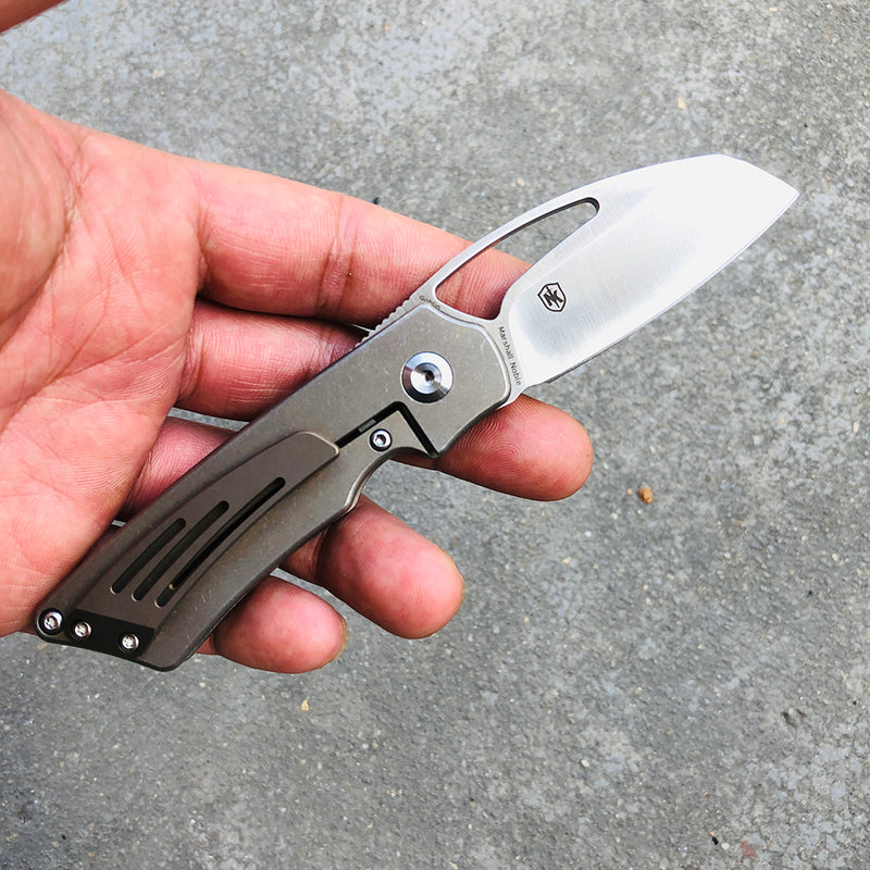 KANSEPT Goblin K2016A6 CPM-S35VN Blade and Titanium Handle with Holes Marshall Noble Design
