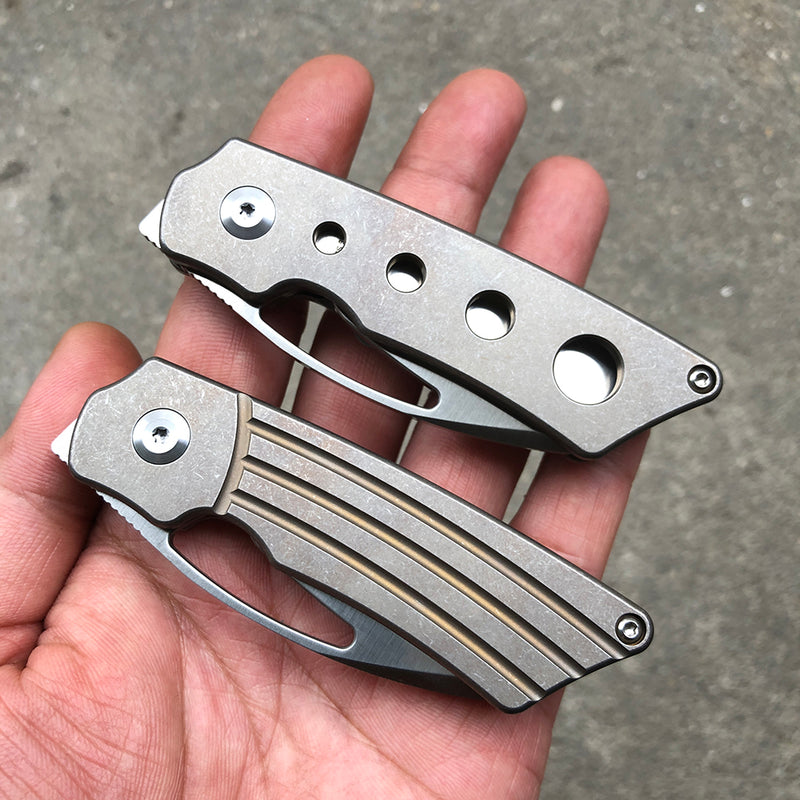 KANSEPT Goblin K2016A6 CPM-S35VN Blade and Titanium Handle with Holes Marshall Noble Design