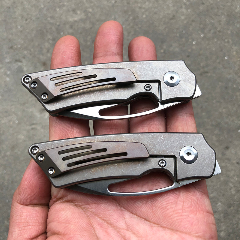 KANSEPT Goblin K2016A6 CPM-S35VN Blade and Titanium Handle with Holes Marshall Noble Design