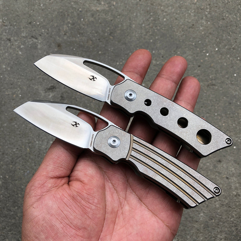 KANSEPT Goblin K2016A6 CPM-S35VN Blade and Titanium Handle with Holes Marshall Noble Design