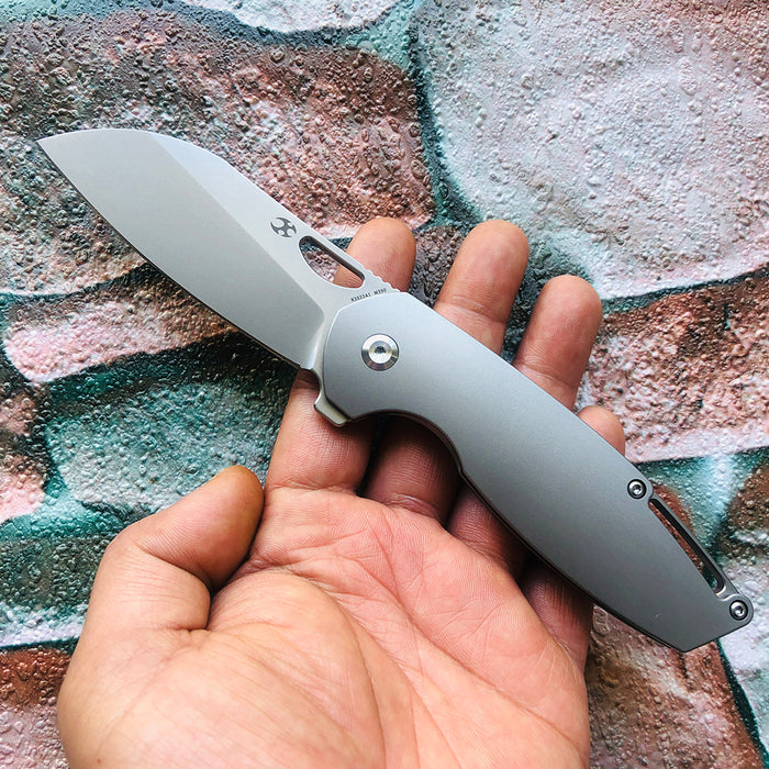 Model 6 K1022A1 M390 Wharncliffe Blade Titanium Handle Nick Swan Design