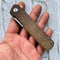 Foosa X2020T1 154CM Blade Liner Lock Folder Brown Micarta Handle Rolf Helbig Design