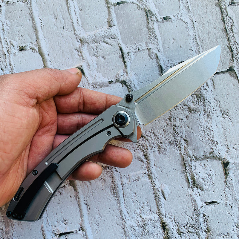 Pretatout K1032T1  CPM-S35VN Blade Titanium Handle with Kmaxrom Design