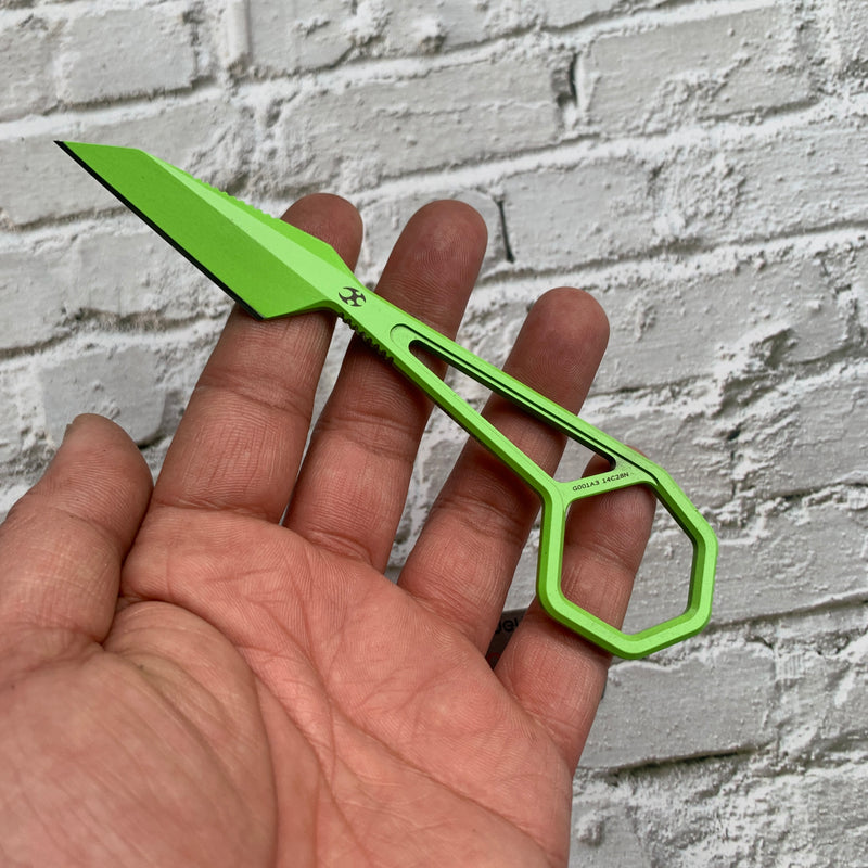 HEX G001A3 Light Green Coating 14C28N + Sheath Blade 14C28N Handle with Ostap Hel Design