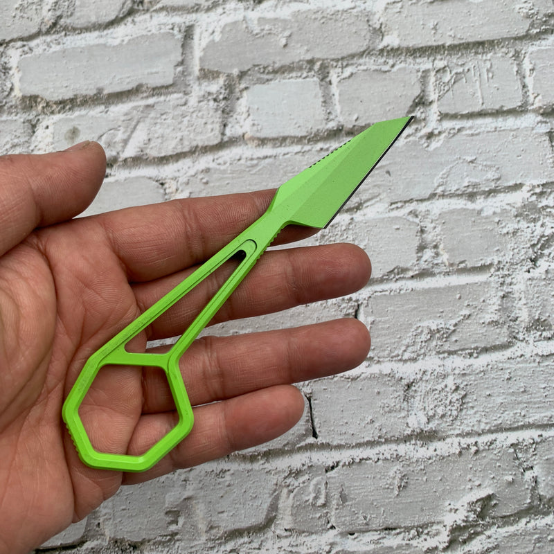 HEX G001A3 Light Green Coating 14C28N + Sheath Blade 14C28N Handle with Ostap Hel Design