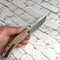 Pretatout T1032A3  Stonewashed 154CM BladeBrown Micarta Handle with Kmaxrom Design