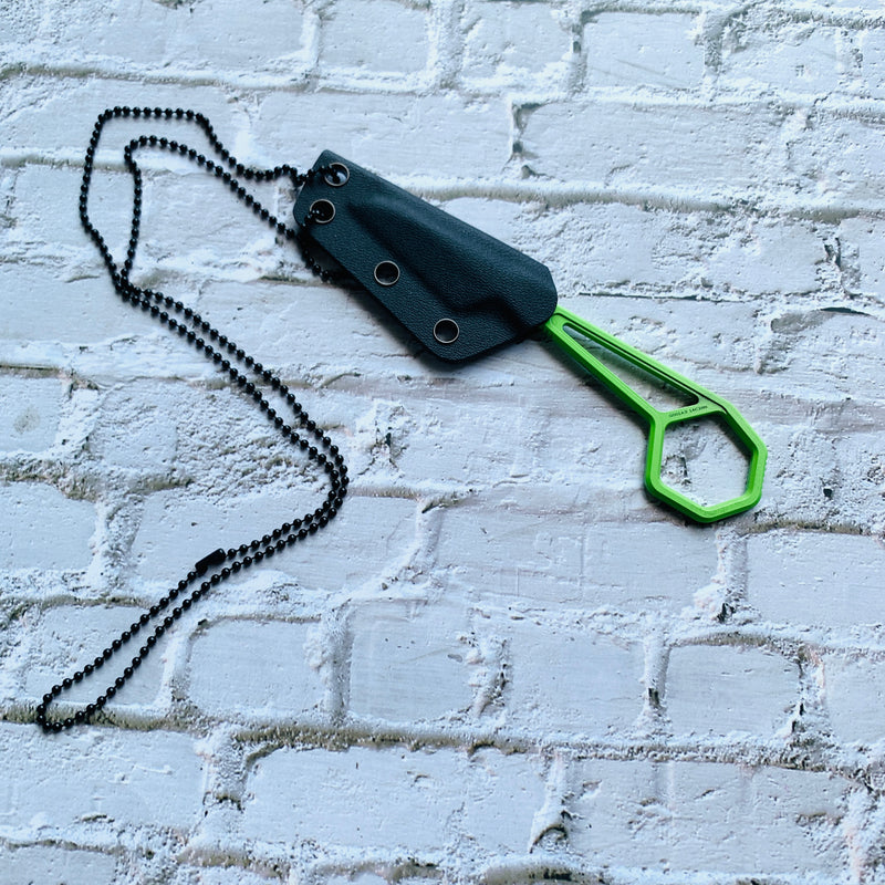 HEX G001A3 Light Green Coating 14C28N + Sheath Blade 14C28N Handle with Ostap Hel Design