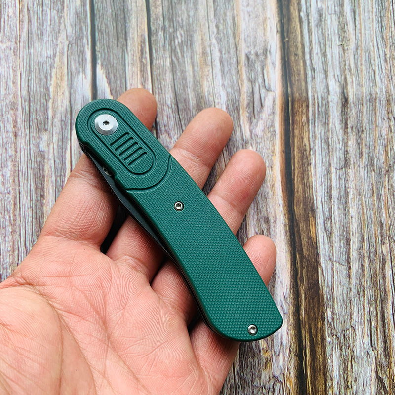 KANSEPT Reverie T2025A2 Black TiCn Coated 154CM Blade Green G10 Handle with Justin Lundquist Design