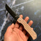 Reedus T1041A5 Black TiCn Coated and Stonewashed 154CM Blade Brown Micarta Handle with D.O.C.K. Design