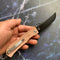 Reedus T1041A5 Black TiCn Coated and Stonewashed 154CM Blade Brown Micarta Handle with D.O.C.K. Design