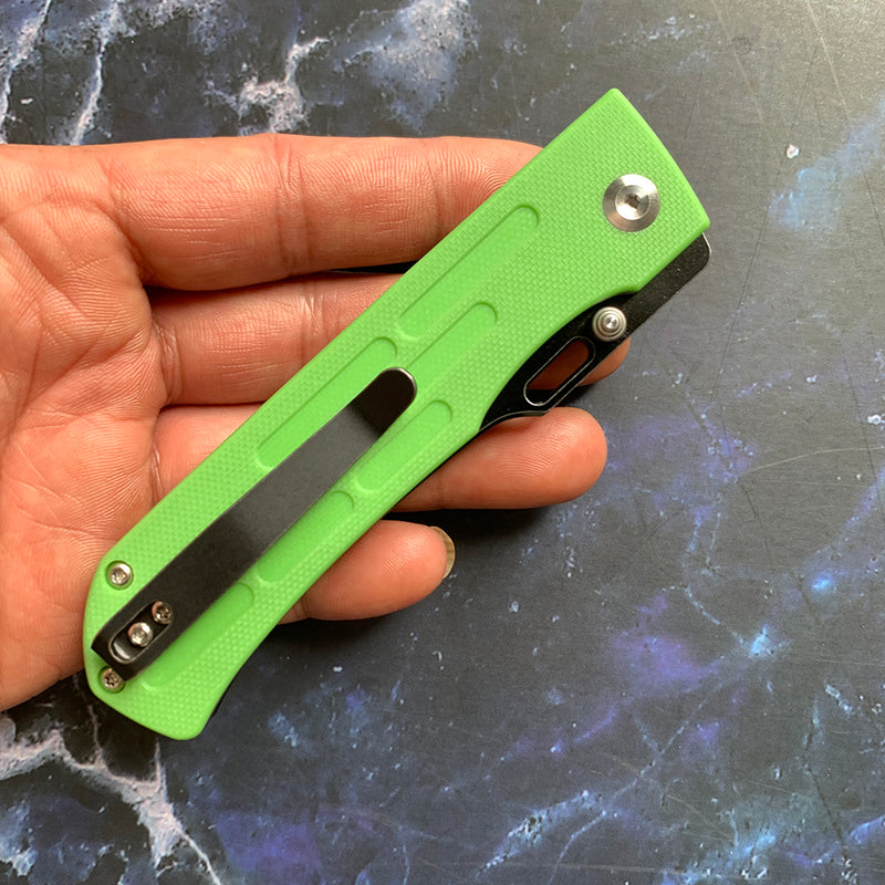 Reedus T1041A1 Black TiCn Coated and Stonewashed 154CM Blade Grass Green G10 Handle with D.O.C.K. Design