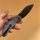 Nesstreet K1039A2 Black Stonewashed CPM-S35Vn Blade Black Micarta Handle with Karambit Maker design