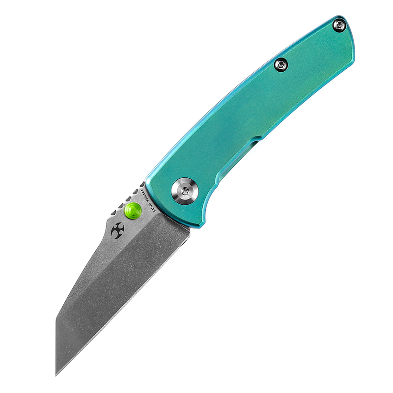 Little Main Street K2015A4 Stonewashed CPM-S35VN Green Anodized Titanium Handle  with Dirk Pinkerton Design