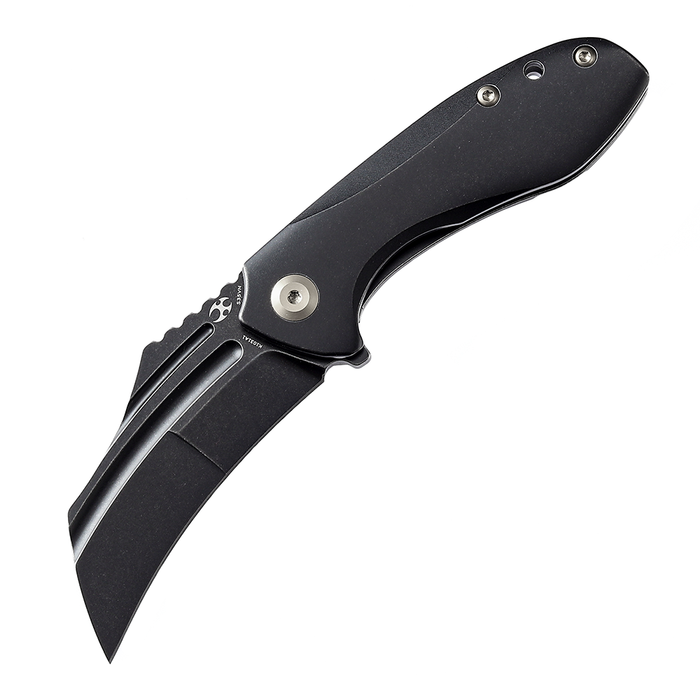 KANSEPT KTC3  Flipper Knife Black Titanium Handle (2.69'' CPM-S35VN Blade) Koch Tools Design-K1031A1