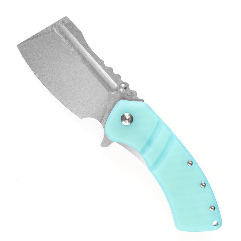 KANSEPT Cleavers XL Korvid T1030A7 Stonewashed 154CM Blade Tiffany blue G10 Handle Designed by Koch Tools