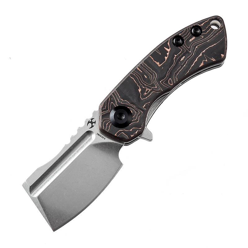 KANSEPT Mini Korvid Flipper knife Bronze Titanium Handle (1.45‘’ CPM-S35VN Blade ) Koch Tools Design-K3030B1