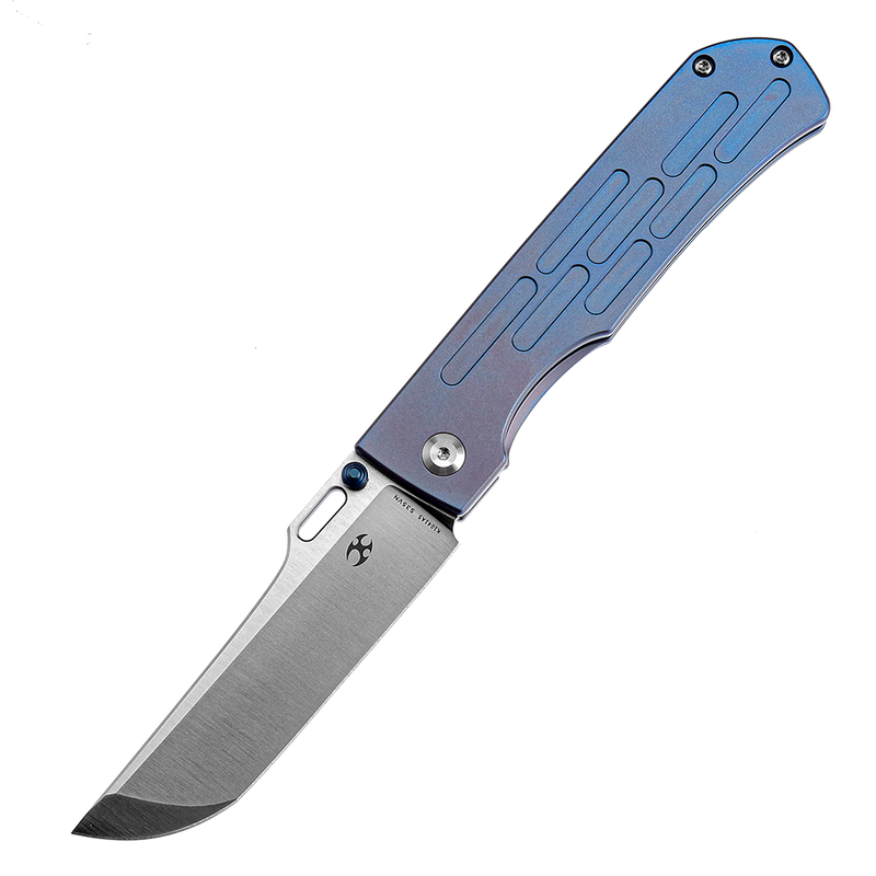 KANSEPT Reedus Satin CPM-S35VN  Blue Anodized Titanium Handle with D.O.C.K. Design-K1041A5