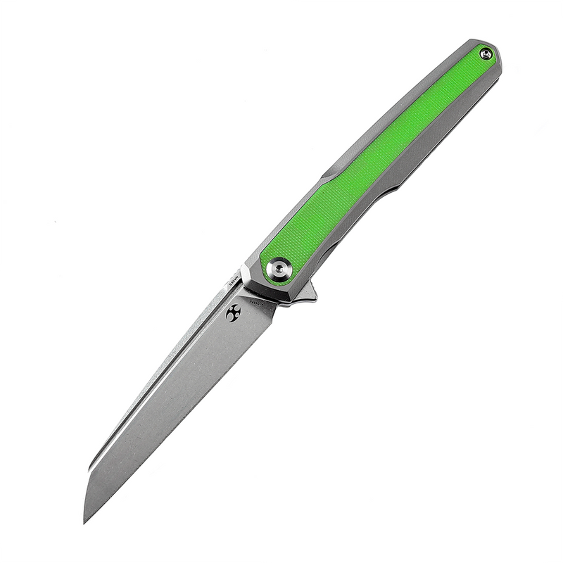 KANSEPT Arcus K1046A2 Ostap Hel Design Stonewashed CPM-S35VN Stonewashed Titanium + Grass Green G10