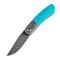 Reverie K2025A8 Damascus  Tiffany Blue G10 Handle with Justin Lundquist Design