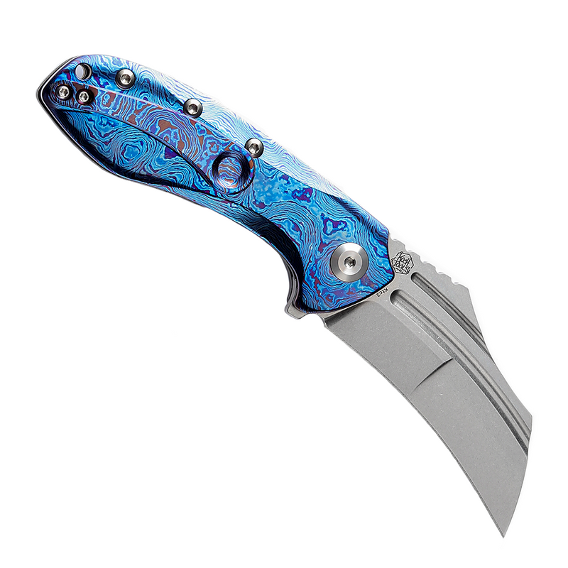 KTC3 K1031M1  Stonewashed CPM-S35VN Timascus Handle + Timascus Clip Handle  with Koch Tools Design