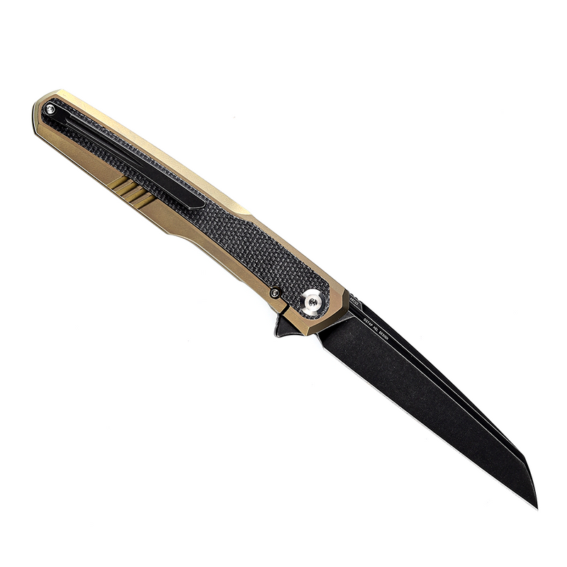 KANSEPT Arcus K1046A4 Ostap Hel Design Black Stonewashed CPM-S35Vn Golden Anodized Titanium + Black Micarta