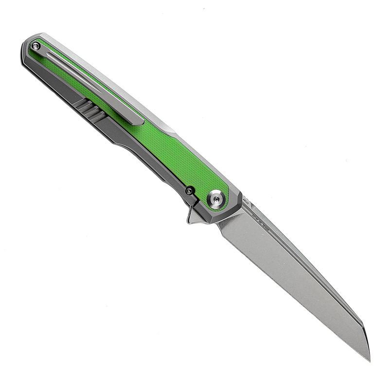 KANSEPT Arcus K1046A2 Ostap Hel Design Stonewashed CPM-S35VN Stonewashed Titanium + Grass Green G10