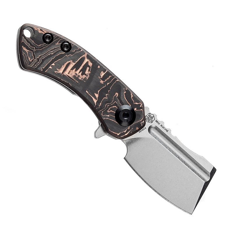 KANSEPT Mini Korvid Flipper knife Bronze Titanium Handle (1.45‘’ CPM-S35VN Blade ) Koch Tools Design-K3030B1