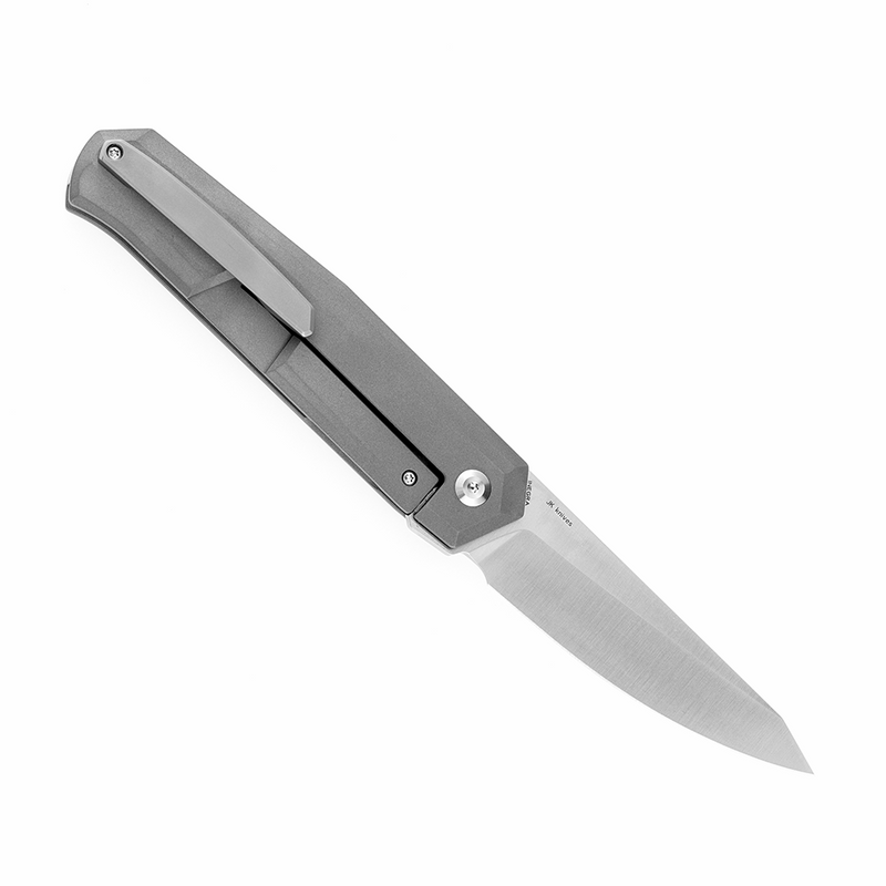 Integra K1042A1 Satin M390 Silicon Carbided Titanium Designed by JK Knives