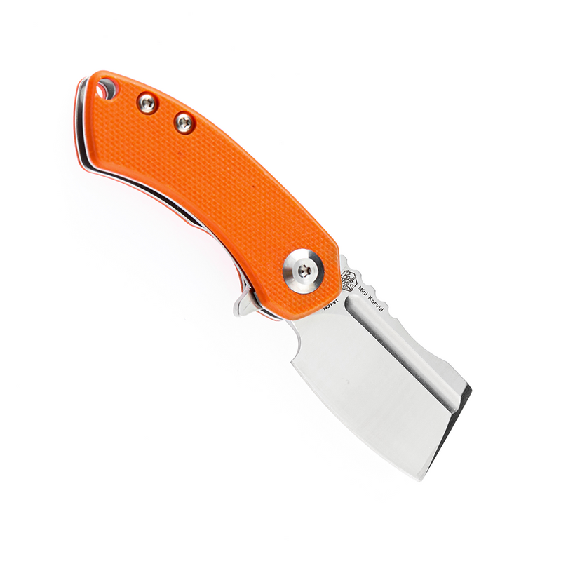 KANSEPT Mini Korvid  Flipper Knife Orange G10  Handle (1.45'' 154CM Blade) Koch Tools Design -T3030A6