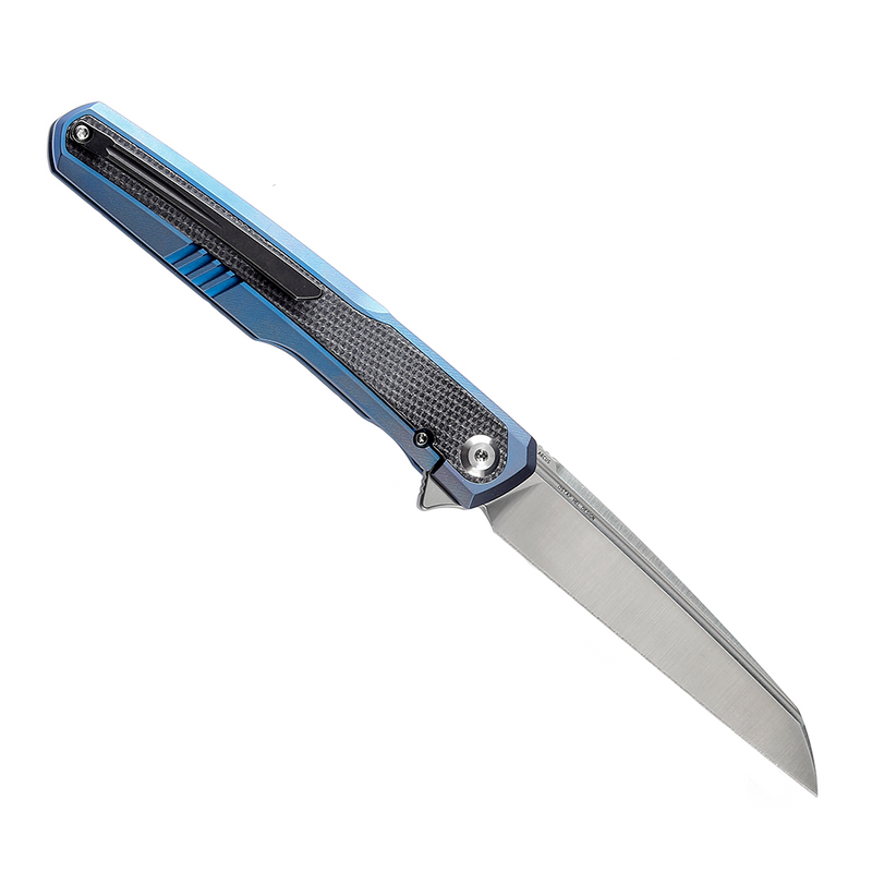 KANSEPT Arcus K1046A3 Ostap Hel Design Satin CPM-S35VN Blue Anodized Titanium + Black Micarta
