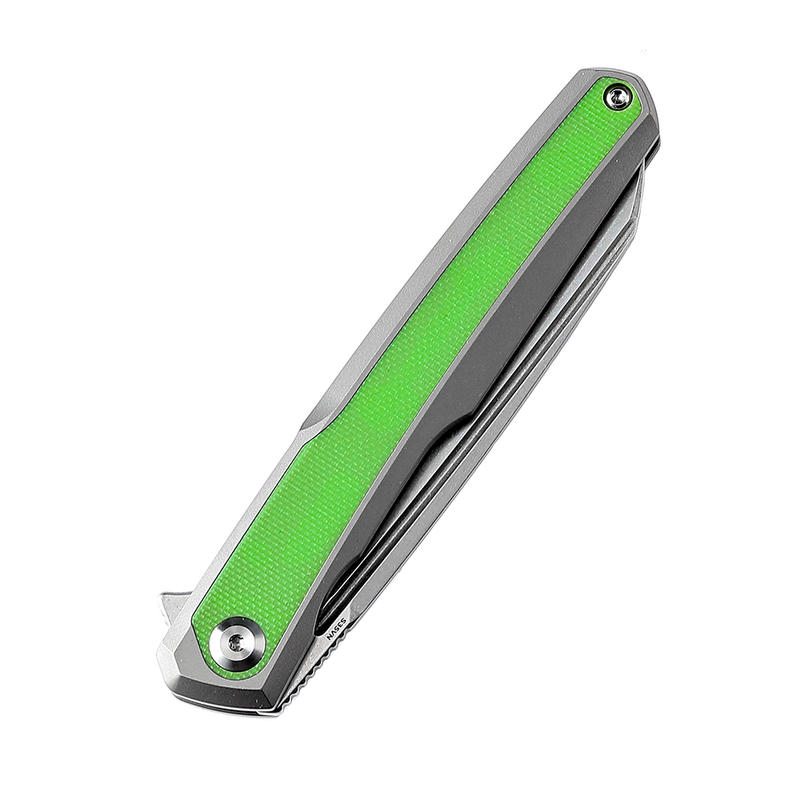 KANSEPT Arcus K1046A2 Ostap Hel Design Stonewashed CPM-S35VN Stonewashed Titanium + Grass Green G10