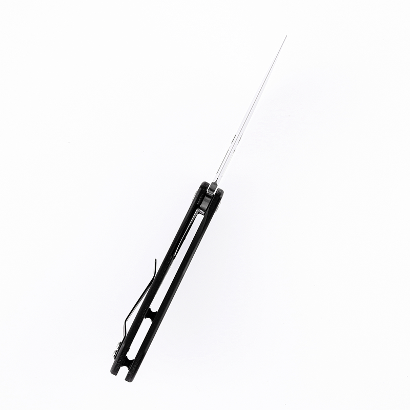 KANSEPT Convict T1023A2 Stonewashed 154CM Black Carbon Fiber Handle with Sheepdog Knives Design