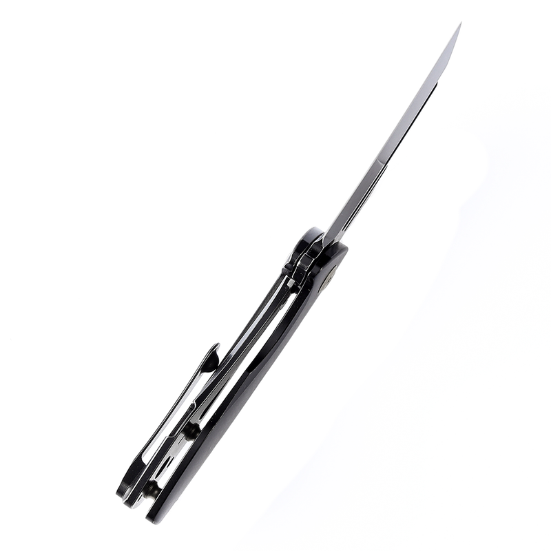 KANSEPT KTC3  Flipper Knife Black Titanium Handle (2.69'' CPM-S35VN Blade) Koch Tools Design-K1031A1