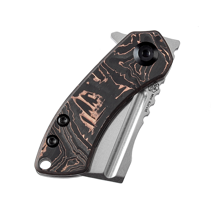 KANSEPT Mini Korvid Flipper knife Bronze Titanium Handle (1.45‘’ CPM-S35VN Blade ) Koch Tools Design-K3030B1