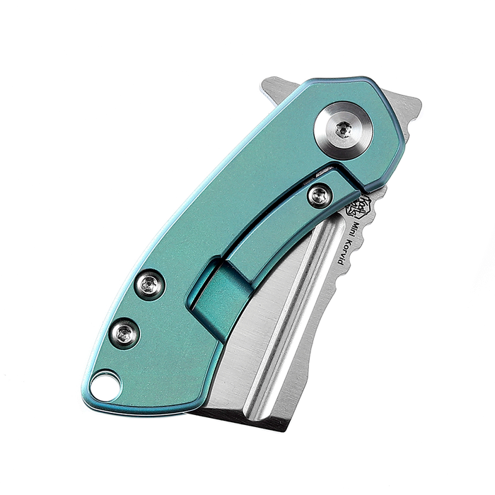 KANSEPT Mini Korvid Flipper knife Bronze Titanium Handle (1.45'‘ CPM-S35VN Blade ) Koch Tools Design-K3030A7