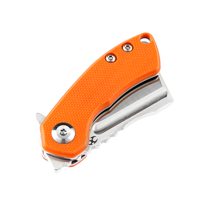 KANSEPT Mini Korvid  Flipper Knife Orange G10  Handle (1.45'' 154CM Blade) Koch Tools Design -T3030A6