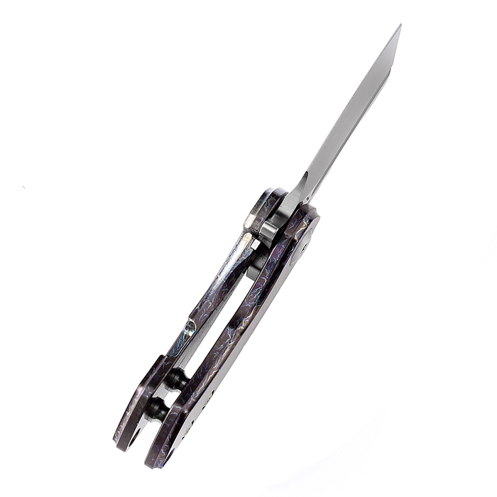 KANSEPT Mini Korvid  Lightning Strike Anodized Titanium  Flipper knife Bronze Titanium Handle (1.45'' CPM-S35VN Blade ) Koch Tools Design-K3030A8
