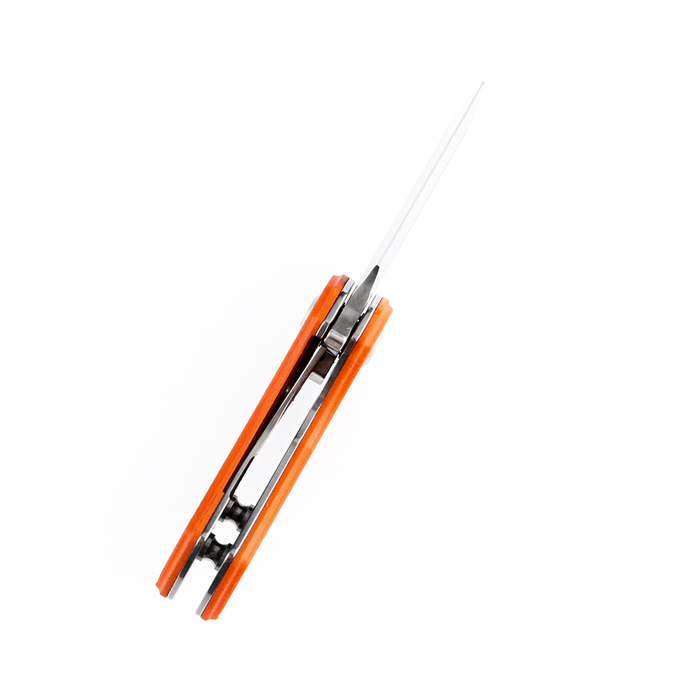 KANSEPT Mini Korvid  Flipper Knife Orange G10  Handle (1.45'' 154CM Blade) Koch Tools Design -T3030A6