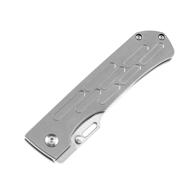 KANSEPT Reedus K1041A2 Satin CPM-S35VN  Plain Titanium Handle with D.O.C.K. Design