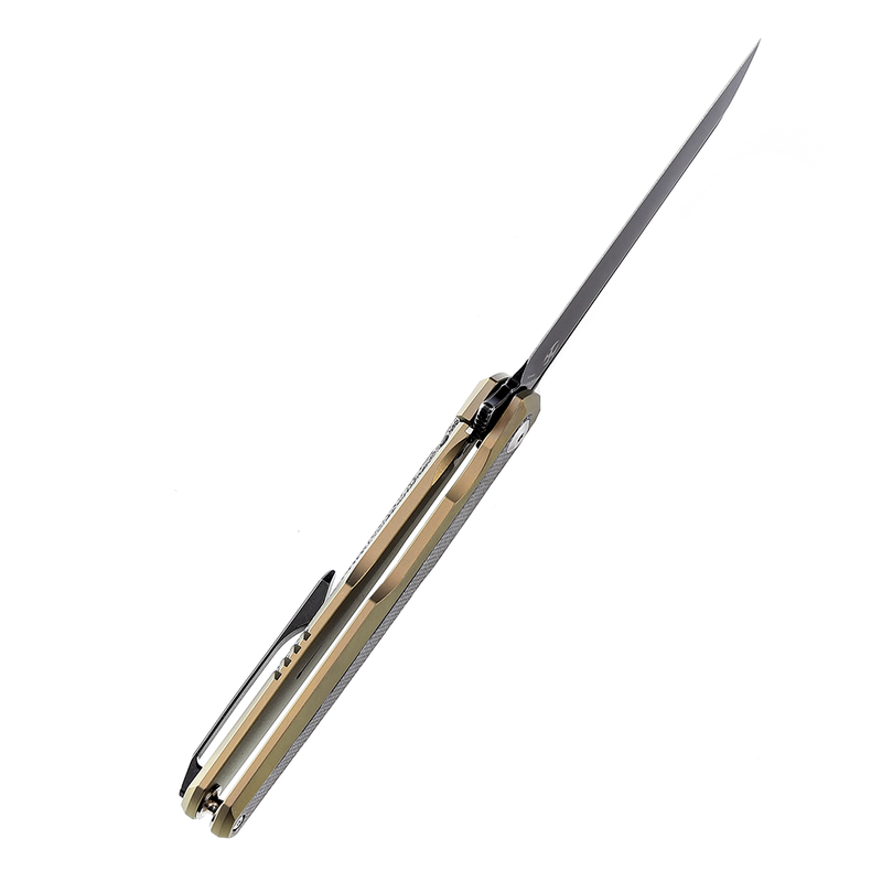 KANSEPT Arcus K1046A4 Ostap Hel Design Black Stonewashed CPM-S35Vn Golden Anodized Titanium + Black Micarta