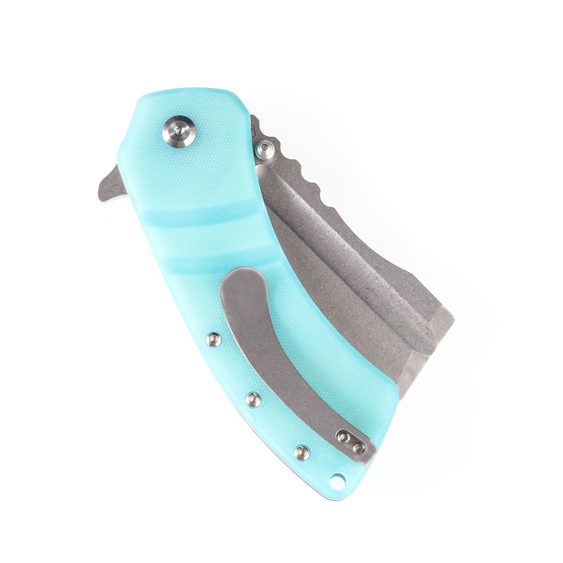 KANSEPT Cleavers XL Korvid T1030A7 Stonewashed 154CM Blade Tiffany blue G10 Handle Designed by Koch Tools